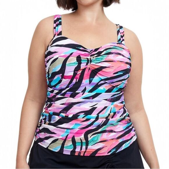 GOTTEX WILD Parade Underwire Padded Tankini Plus 16W NWT $124 - Picture 1 of 8